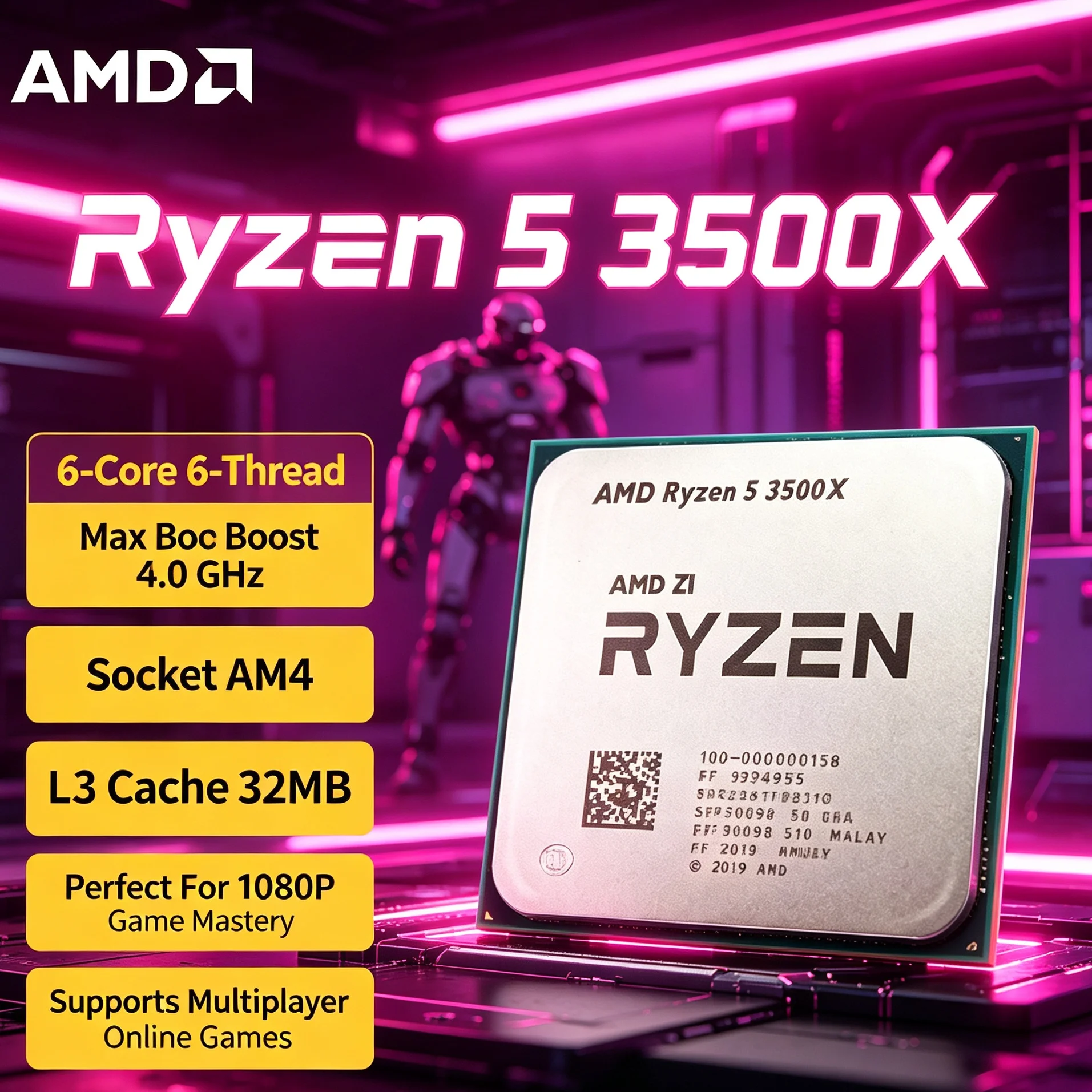 Pc Gaming Gtx 1660 - Procesor Ryzen 5 3500X 6-rdzeniowy DDR4