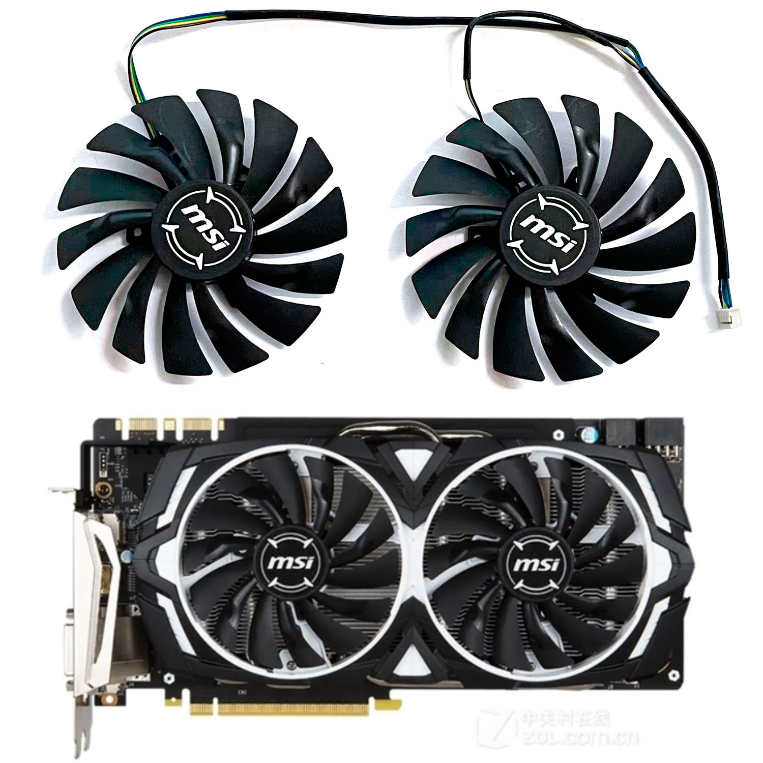 Pc Gaming Gtx 1660 - Kankeirr Podwójny Wentylator GPU 4Pin 95MM
