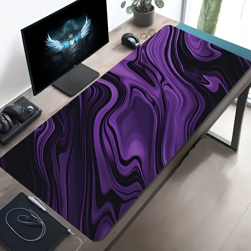 Pc Gaming Liquid - Fioletowo-czarna marmurkowa podkładka pod mysz z