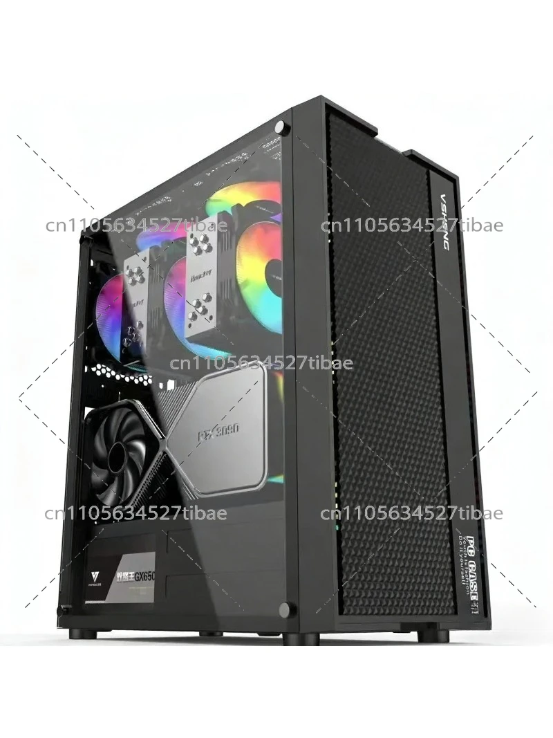 Pc Gaming High End - Czarna obudowa komputerowa E-ATX z szklanym