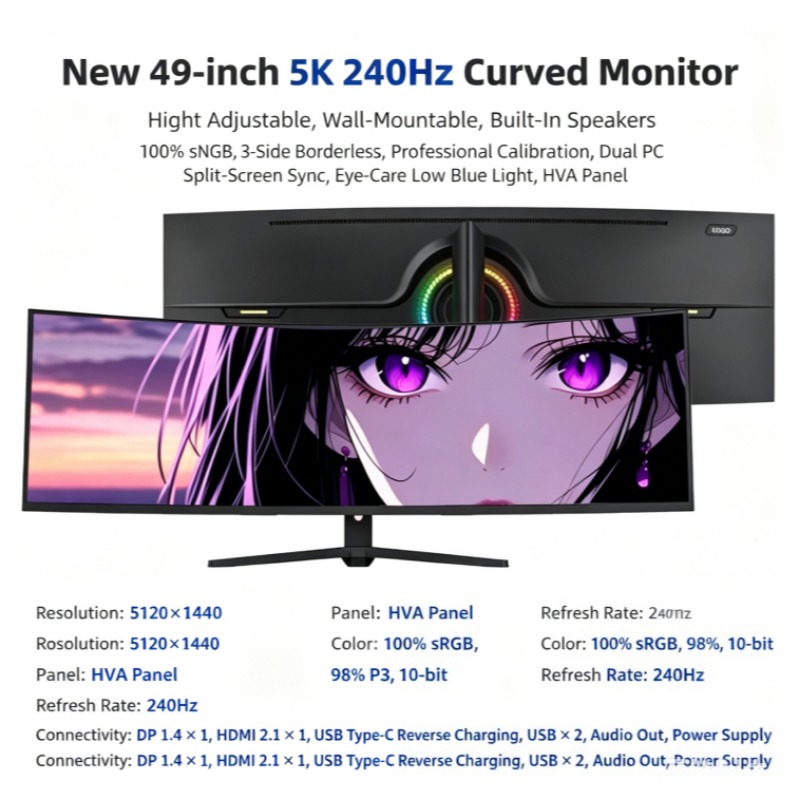 49-calowy, wąskookrągły monito – Pc Gaming Ultrawide Monitor recenzja i cena