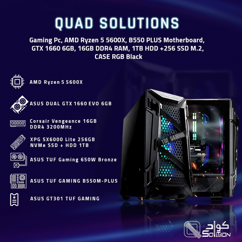 Quad Solutions Gaming PC, Ryze – Pc Gaming Gtx 1660 recenzja i cena